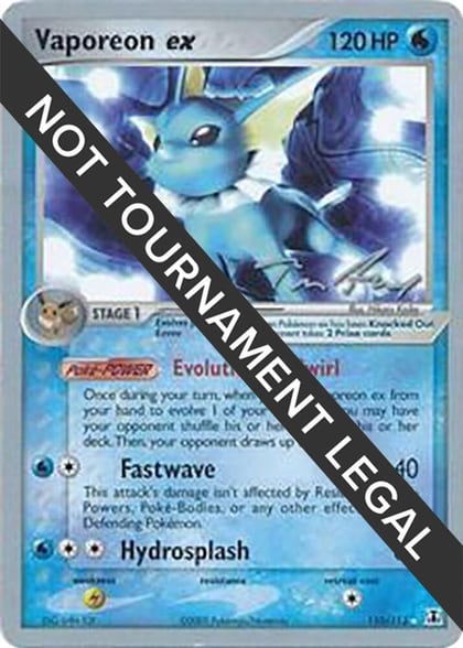 Vaporeon ex - 2007 (Tom Roos), World Championship Decks 110/113