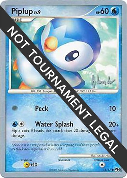 Piplup (15) - 2008 (Dylan Lefavour), World Championship Decks 15/17