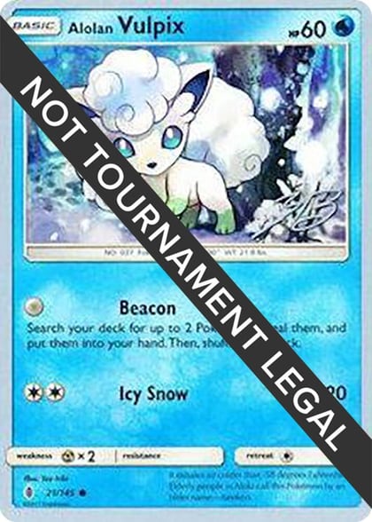 Alolan Vulpix - 2017 (Zachary Bokhari), World Championship Decks 21/145