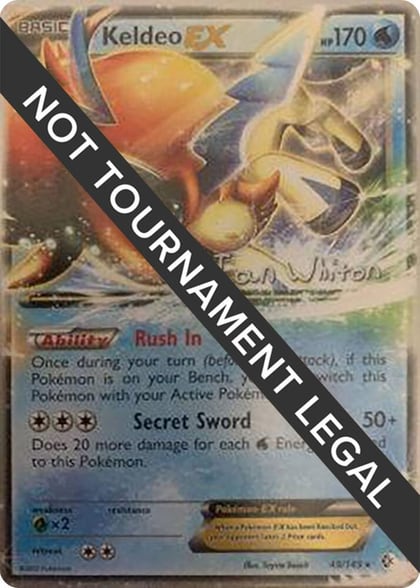 Keldeo EX - 2013 (Ian Whiton), World Championship Decks 49/149