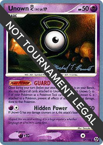 Unown [G] - 2010 (Michael Pramawat), World Championship Decks 57/106