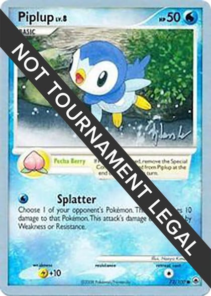 Piplup (72) - 2008 (Dylan Lefavour), World Championship Decks 72/100