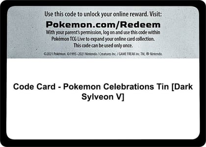 Code Card - Pokemon Celebrations Tin [Dark Sylveon V], World Championship Decks P491227