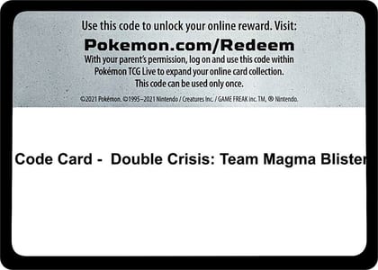 Code Card - Double Crisis: Team Magma Blister, World Championship Decks P491231