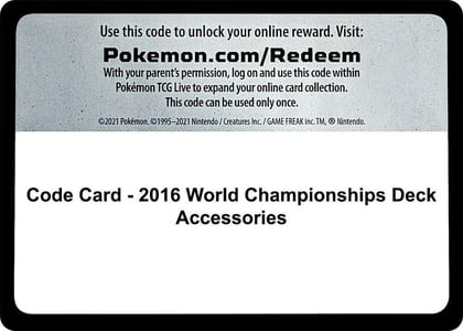 Code Card - 2016 World Championships Deck Accessories, World Championship Decks P693647