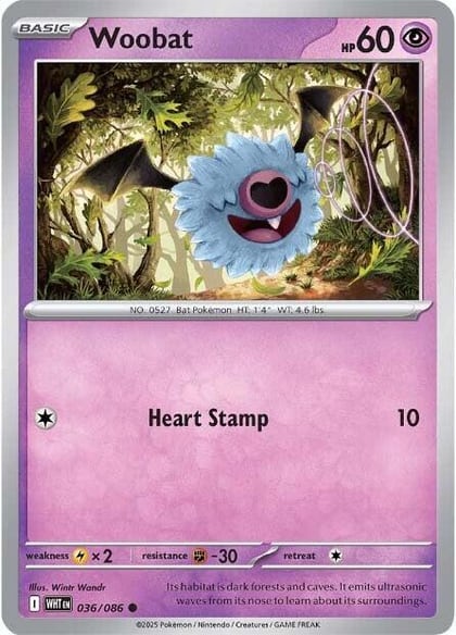 Woobat, SV: White Flare 036/086