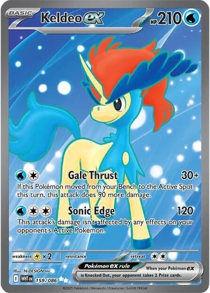 Keldeo ex - 159/086, SV: White Flare 159/086