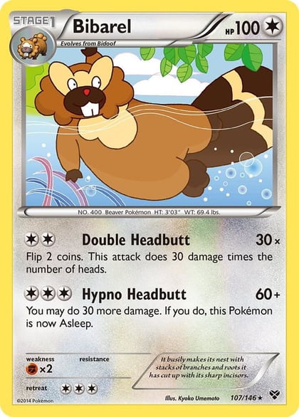 Bibarel, XY Base Set 107/146