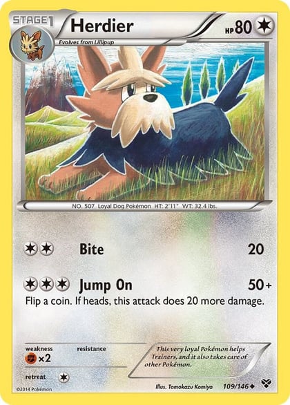 Herdier, XY Base Set 109/146
