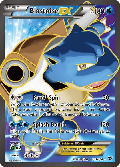 Blastoise EX (142 Full Art), XY Base Set 142/146