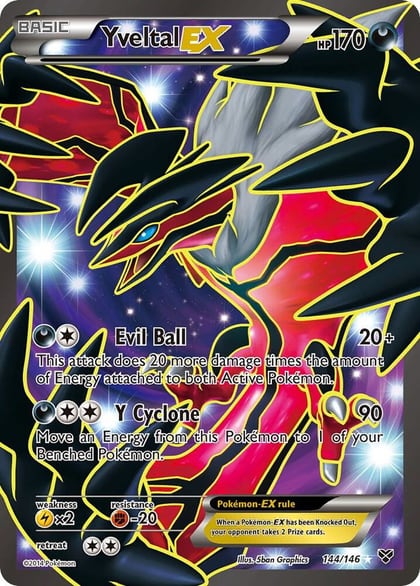 Yveltal EX (144 Full Art), XY Base Set 144/146