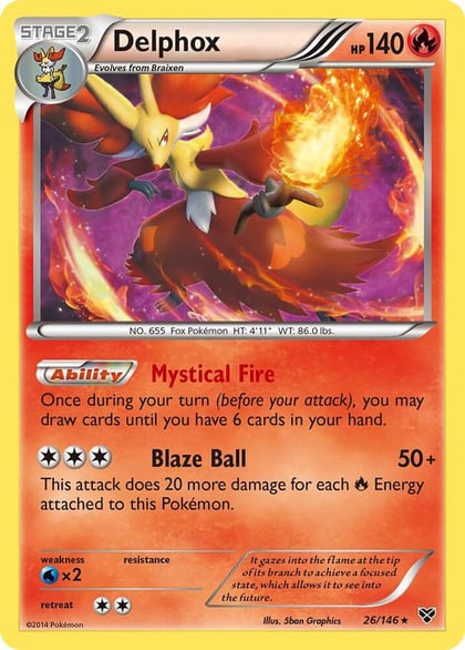 Delphox, XY Base Set 26/146