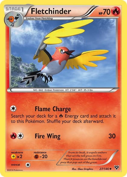 Fletchinder, XY Base Set 27/146