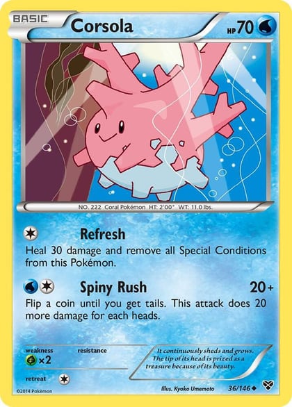 Corsola, XY Base Set 36/146