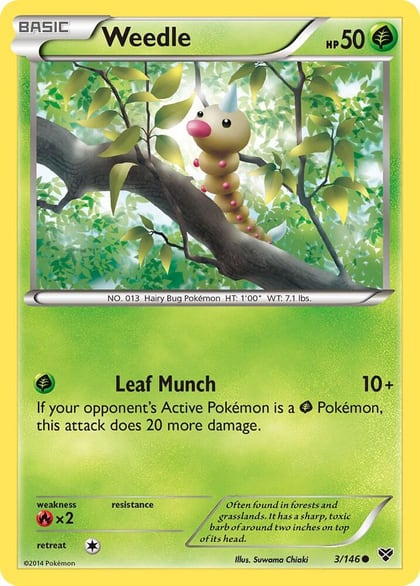 Weedle, XY Base Set 3/146