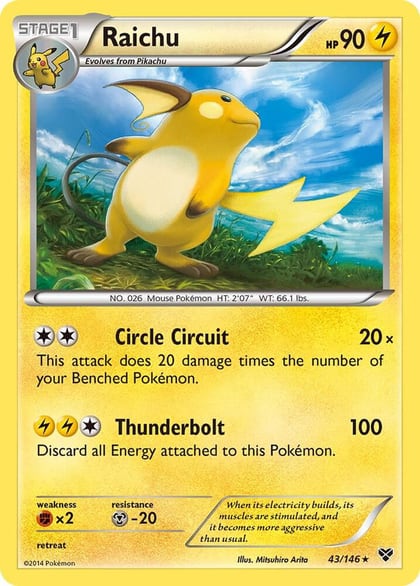 Raichu, XY Base Set 43/146