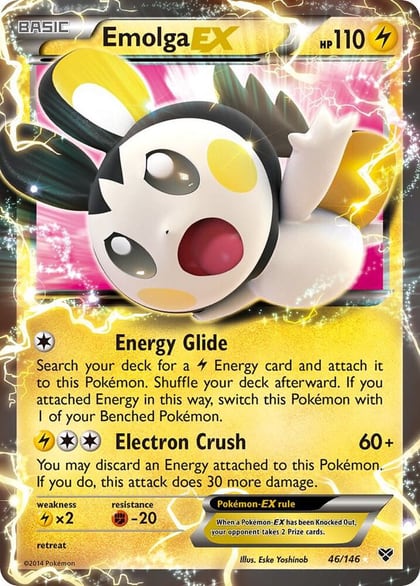Emolga EX, XY Base Set 46/146