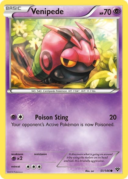 Venipede, XY Base Set 51/146