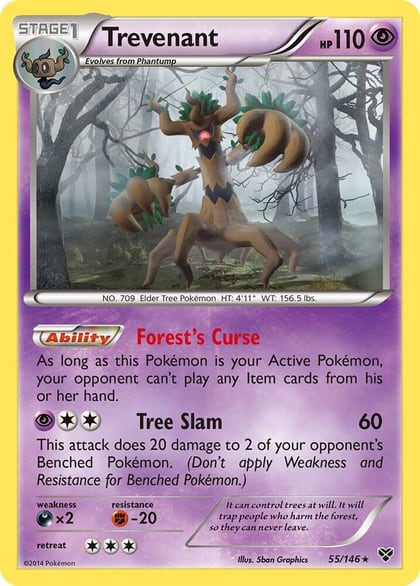 Trevenant, XY Base Set 55/146