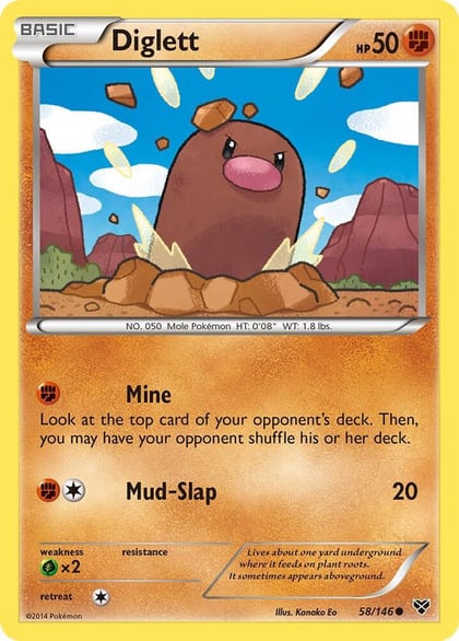 Diglett, XY Base Set 58/146