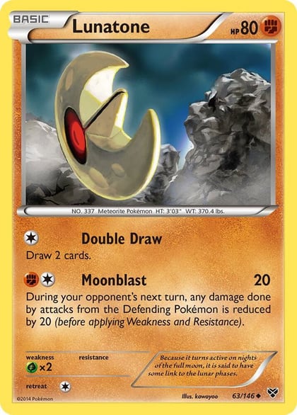 Lunatone, XY Base Set 63/146