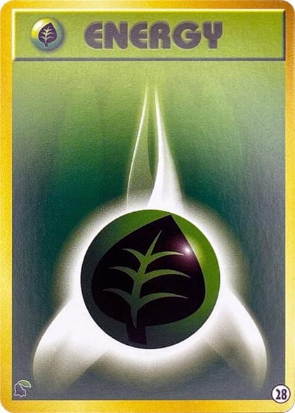 Basic Grass Energy - 28, Intro Pack Neo (Chikorita) 28
