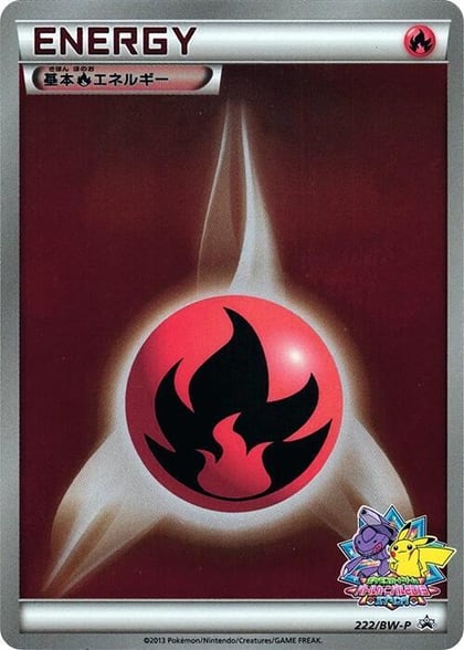Basic Fire Energy - 222/BW-P, BW-P Promotional cards 222/BW-P