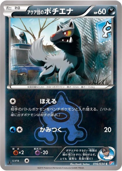 Team Aqua's Poochyena, CP1: Magma Gang vs Aqua Gang: Double Crisis 016/034