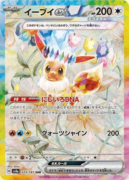Eevee ex - 223/187, SV8a: Terastal Fest ex 223/187