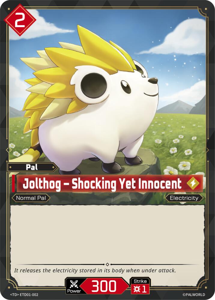 Jolthog - Shocking Yet Innocent, TD01: Dawn of Palpagos Red•Blue ETD01-002