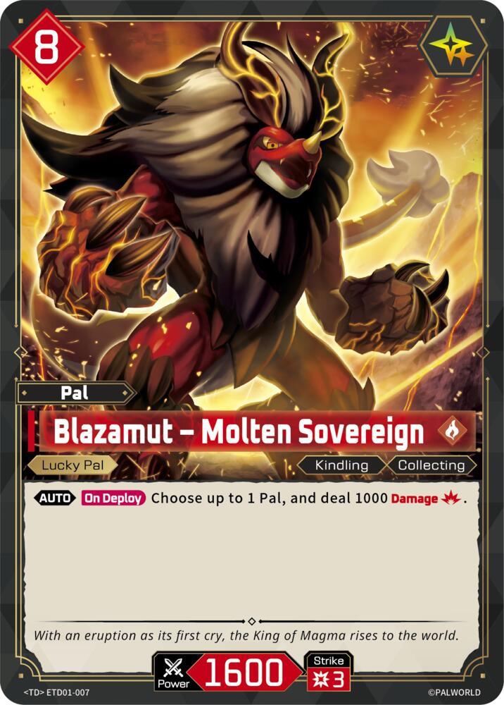 Blazamut - Molten Sovereign, TD01: Dawn of Palpagos Red•Blue ETD01-007