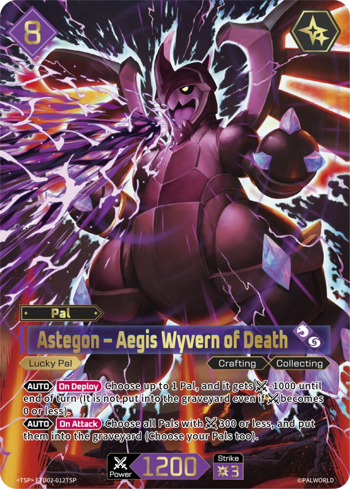 Astegon - Aegis Wyvern of Death (TSP), TD02: Dawn of Palpagos Green•Purple ETD02-012TSP