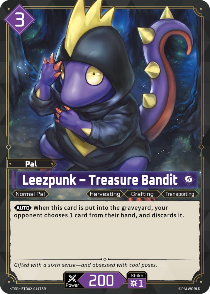 Leezpunk - Treasure Bandit (TSR), TD02: Dawn of Palpagos Green•Purple ETD02-014TSR