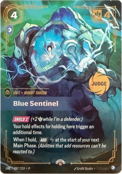 Blue Sentinel, Riftbound Judge Promotional Cards 087/219