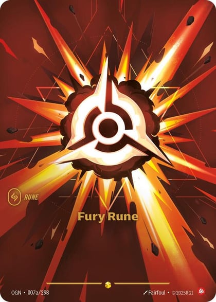 Fury Rune (Alternate Art), Origins 007a/298