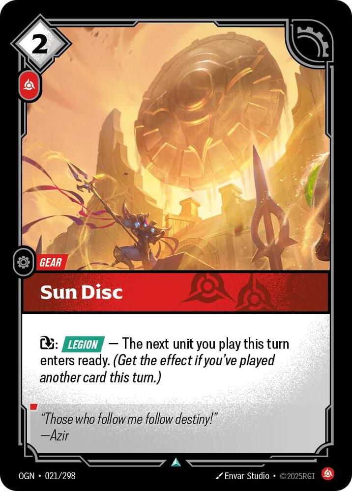 Sun Disc, Origins 021/298