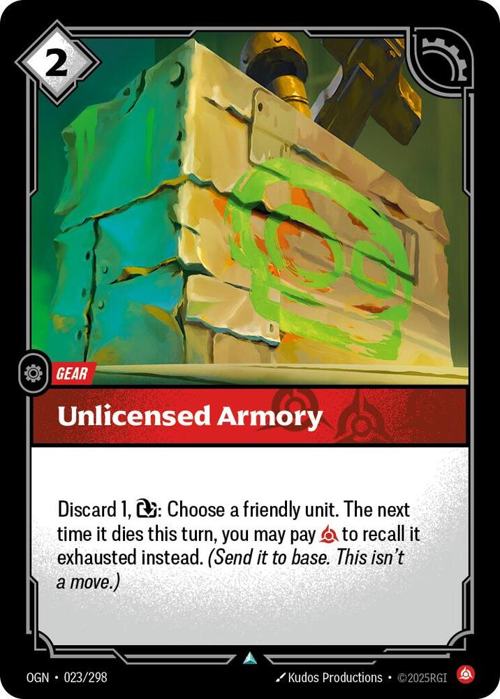 Unlicensed Armory, Origins 023/298
