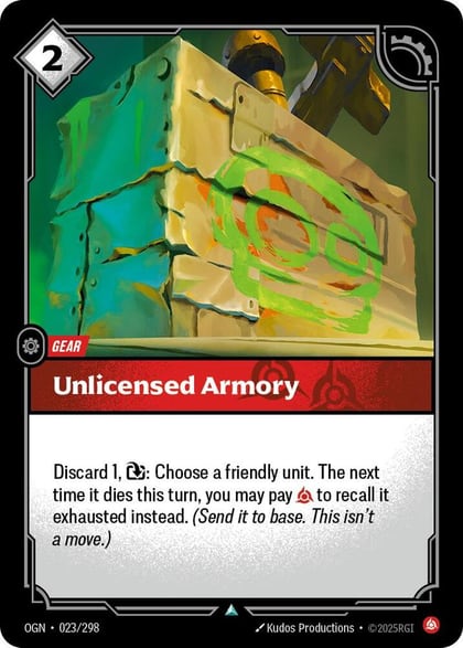 Unlicensed Armory, Origins 023/298