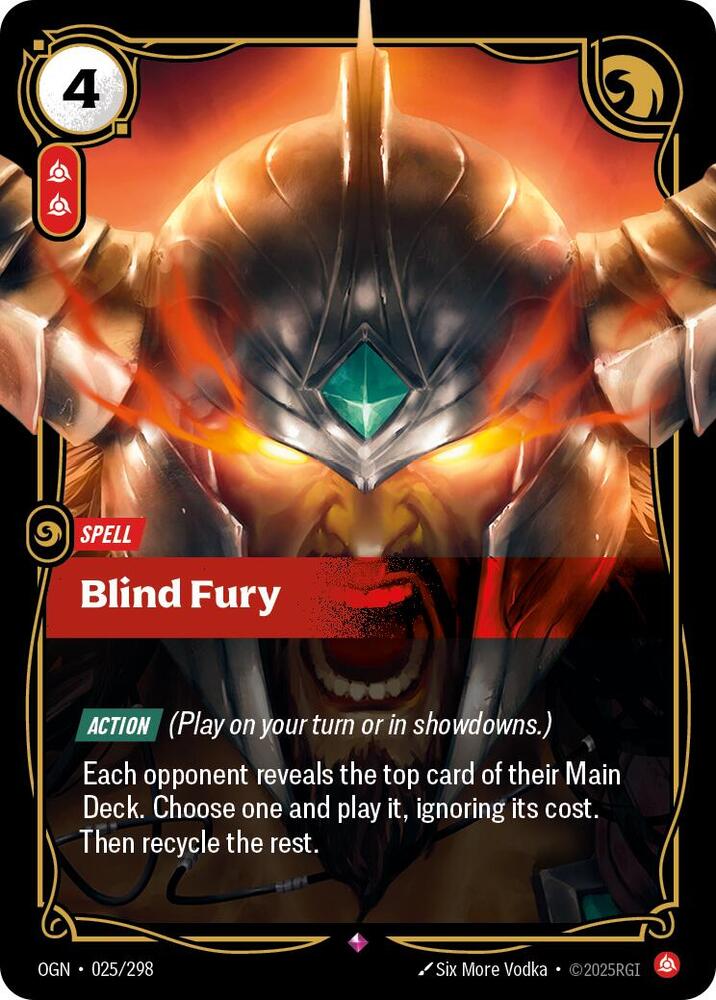 Blind Fury, Origins 025/298