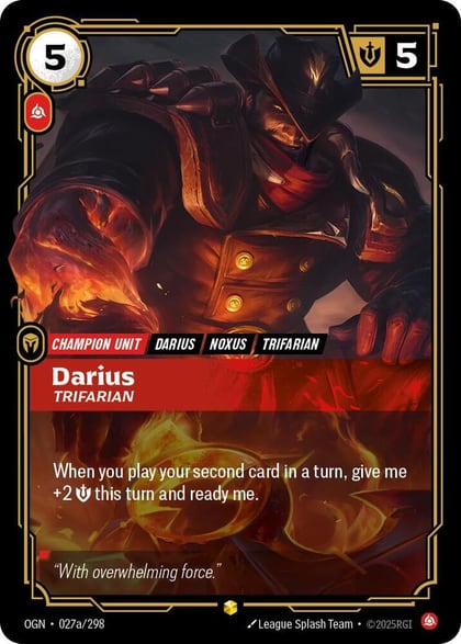 Darius - Trifarian (Alternate Art), Origins 027a/298