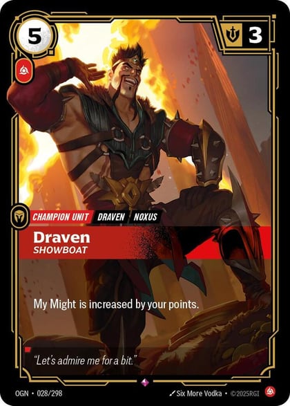 Draven - Showboat, Origins 028/298