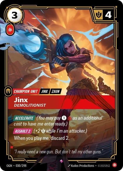 Jinx - Demolitionist, Origins 030/298