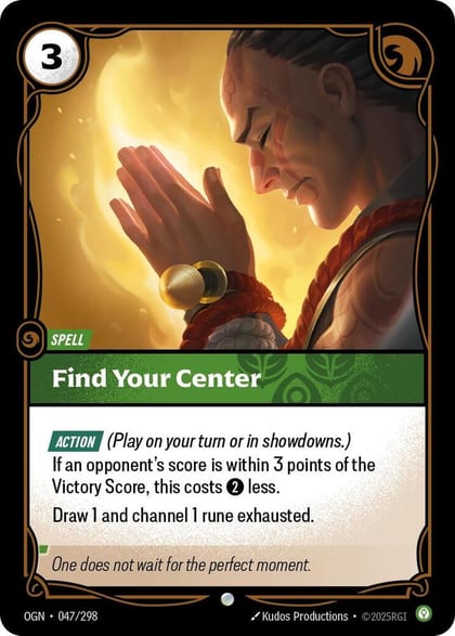 Find Your Center, Origins 047/298