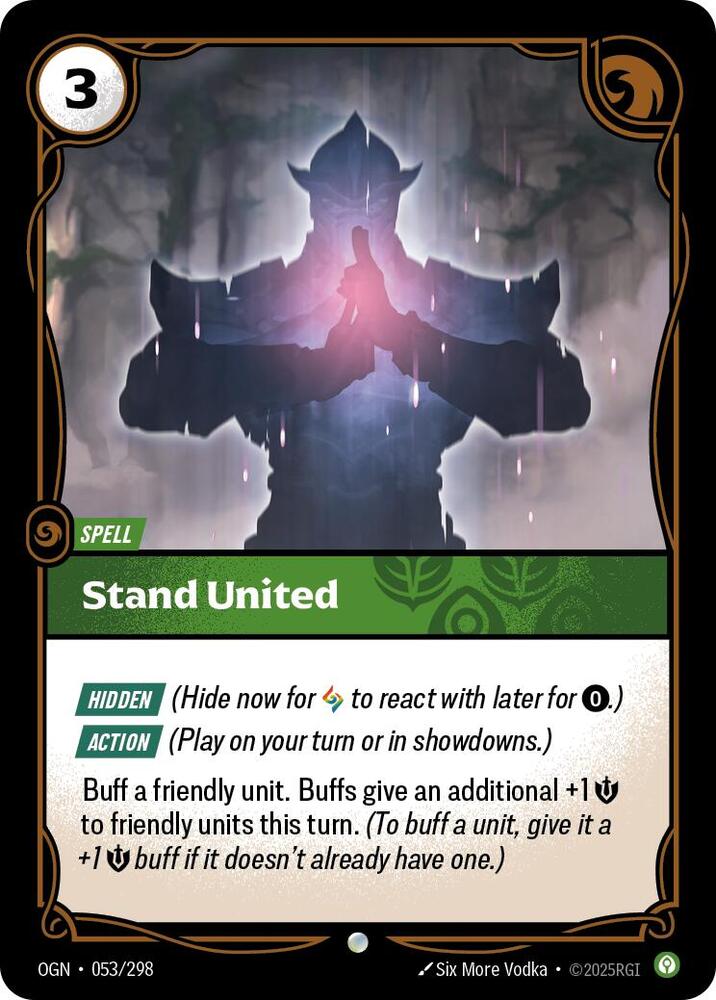 Stand United, Origins 053/298