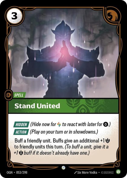 Stand United, Origins 053/298