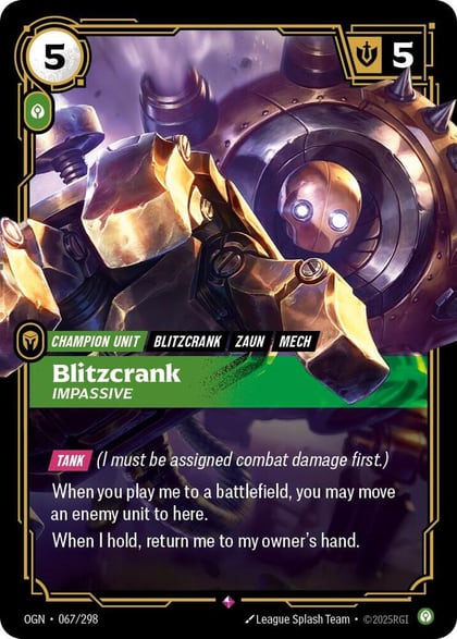 Blitzcrank - Impassive, Origins 067/298