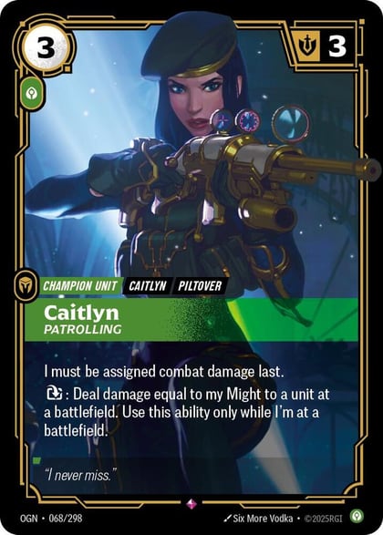 Caitlyn - Patrolling, Origins 068/298