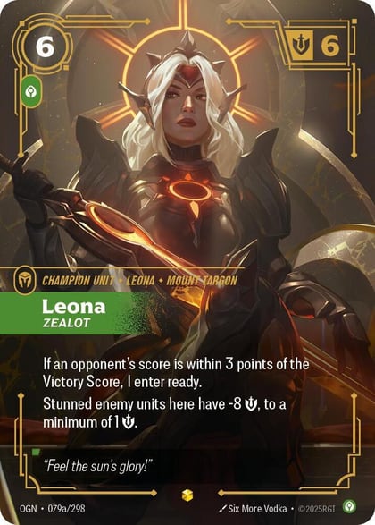 Leona - Zealot (Alternate Art), Origins 079a/298