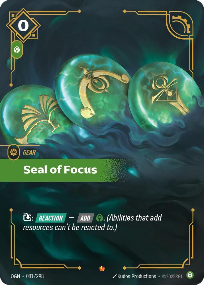 Seal of Focus, Origins 081/298