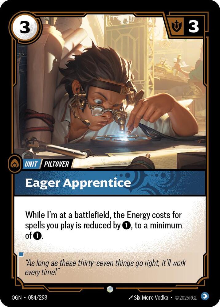 Eager Apprentice, Origins 084/298